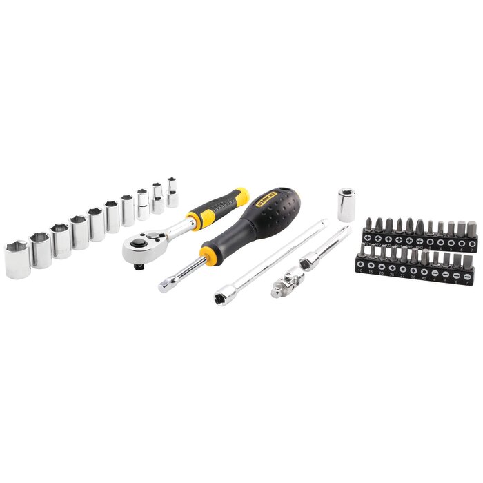 Douilles et accessoires 1/4" - Stanley - Coffret de 38 pièces-3