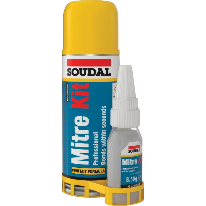 Kit colle cyanoacrylate + activateur – SOUDAL – Mitre Kit –  50 g + 200 ml-1