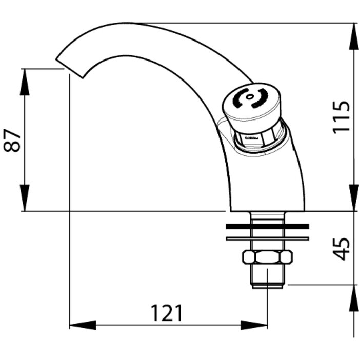 Robinet de lavabo - Eau chaude - M 1/2" - PRESTO 600 - Presto-2