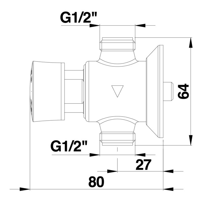 Robinet urinoir Presto 12 fixation murale - Presto-1