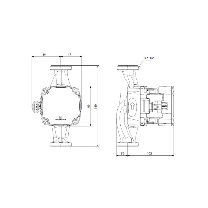 Circulateur - Alpha1 Go - GRUNDFOS - Puissance 60 W-1