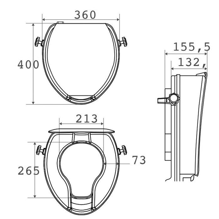Réhausseur pour cuvette WC - PELLET - Réhausse 10 cm-1