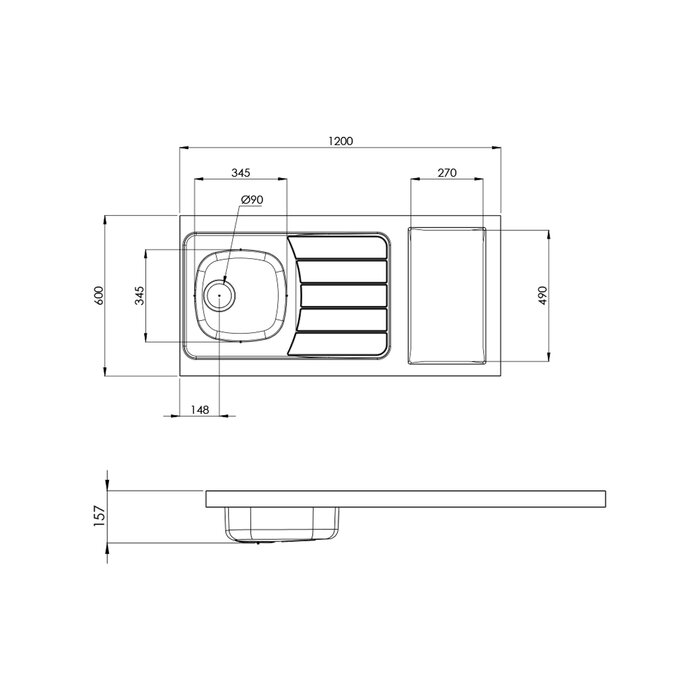 Evier cuisinette et domino de cuisson vitrocéramique - MODERNA -1