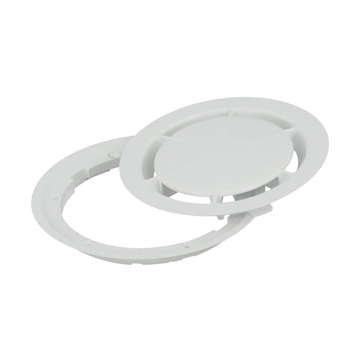 Ensemble grille et bride siphon sol souple – NICOLL – PVC blanc-4