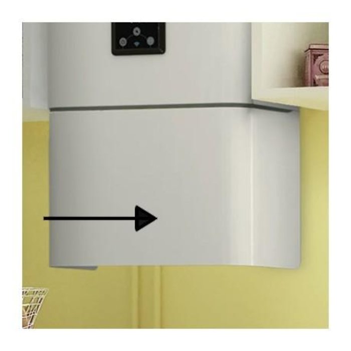 Cache-piquages blanc pour chauffe-eau Linéo - Atlantic-2