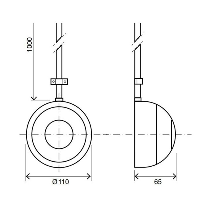 Poussoir pneumatique simple débit – REGIPLAST - OLI – Blanc – Ø110 mm-1