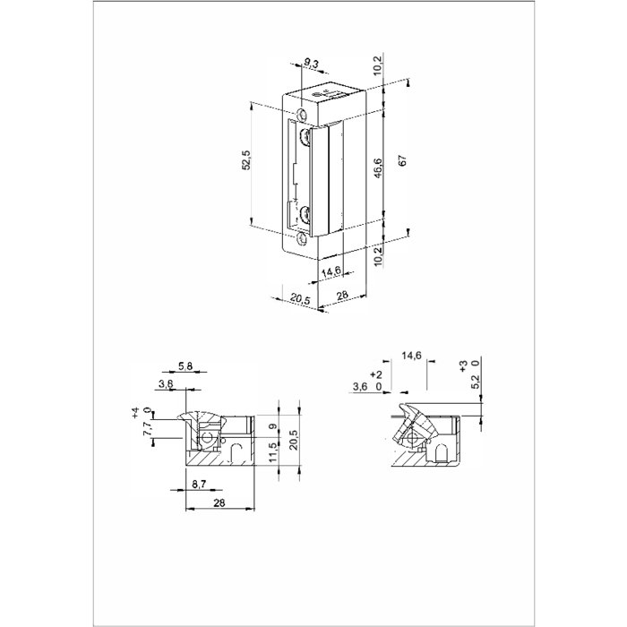 Gâche électrique - GRS 700 - GROOM - Encastrée compacte et universelle-1