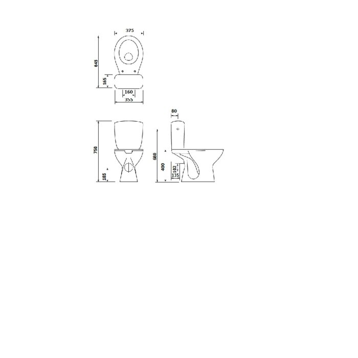 Pack WC au sol – Sortie horizontale – Chasse 3/6 L – Abattant inclus-1