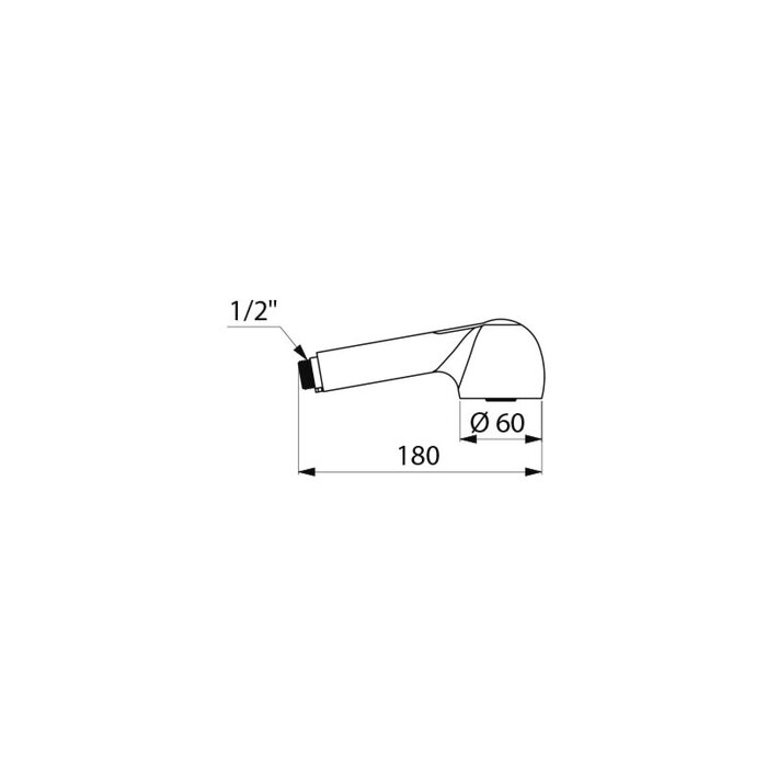 Douchette lavabo - DELABIE - Avec inverseur - L.180 mm -1