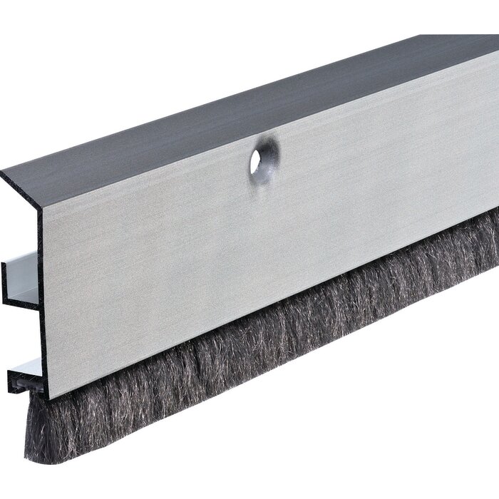 Plinthe en aluminium avec brosse – ELLEN - ADS-B –  1 m – Bas de porte-1