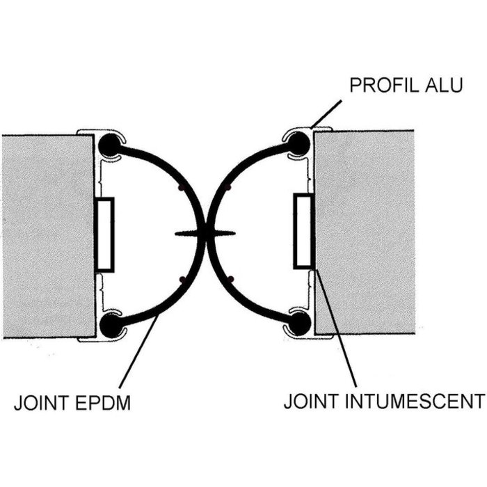Joint d'étanchéité EPW - Pour porte va-et-vient - Coupe-feu M2-1