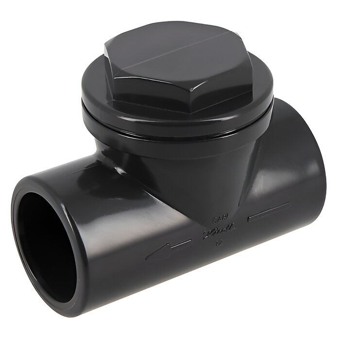 Clapet anti-retour PVC pression noir - Girpi-1