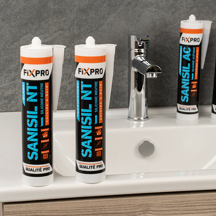 Mastic silicone neutre - FIXPRO - Sanisil NT-5