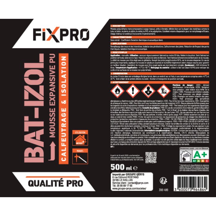 Mousse polyuréthane - FIXPRO - Bati-zol-3