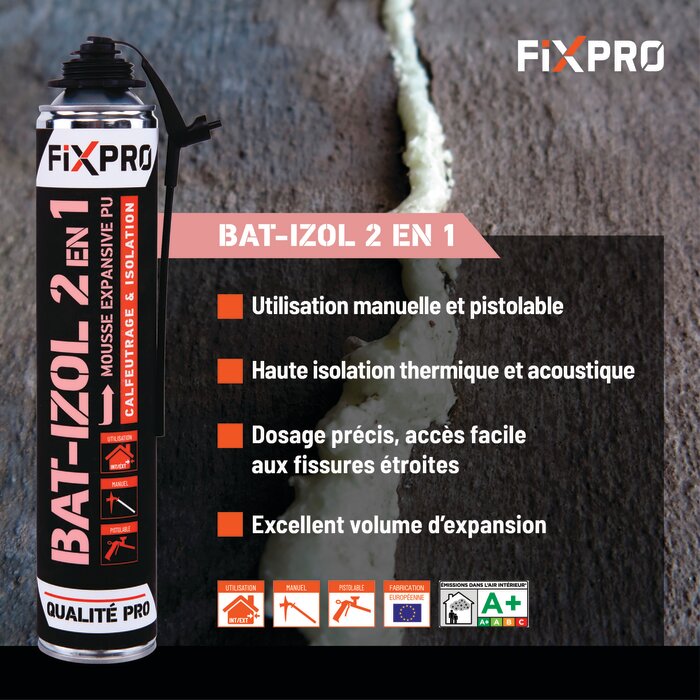 Mousse polyuréthane - FIXPRO - Bati-zol 2 en 1-5