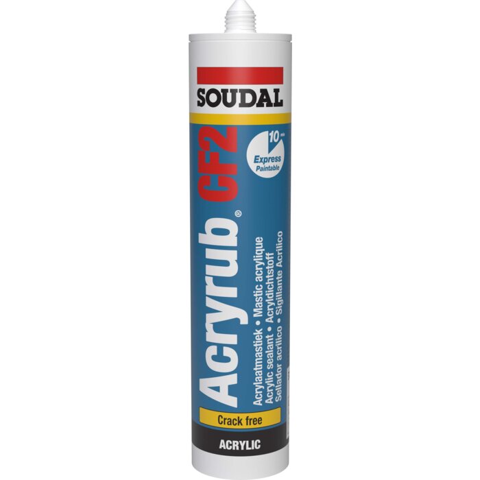 Mastic acrylique – SOUDAL – Acryrub CF2 – peinturable 10 minutes-1