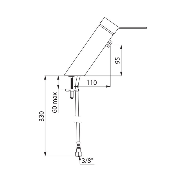 Mitigeur lavabo - DELABIE - Biosafe - Débit 4l/min - PMR -1