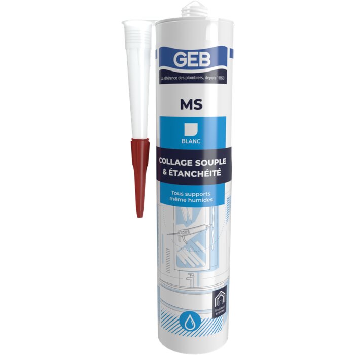 Colle-mastic - GEB - Multi-supports - Blanc - 280 ml-1