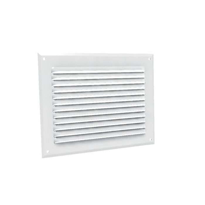 Grille d’aération rectangulaire à auvents – ANJOS – Aluminium laqué – 290 × 50 mm-1