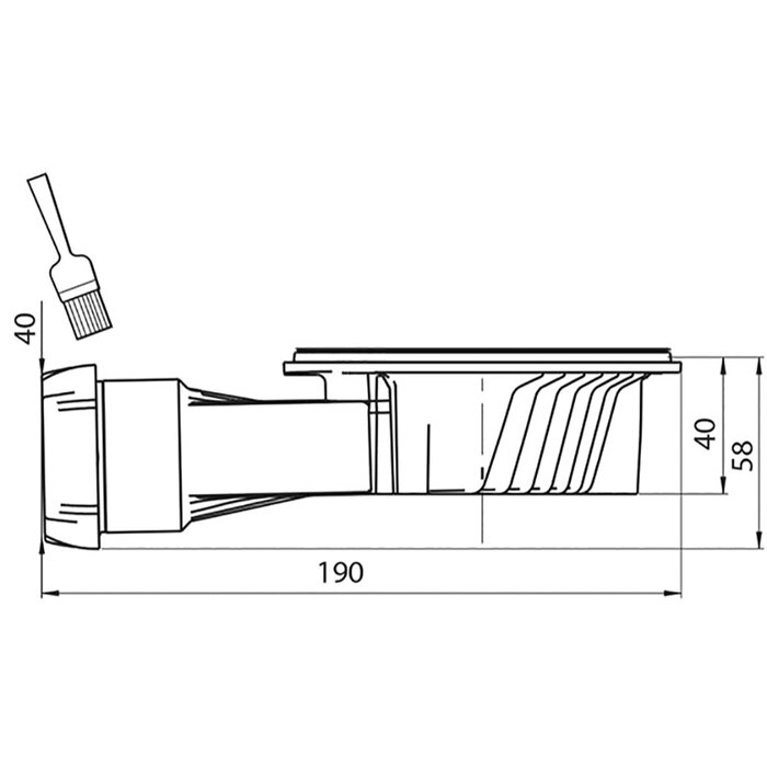 Bonde de douche - SLIM+ - WIRQUIN PRO -1