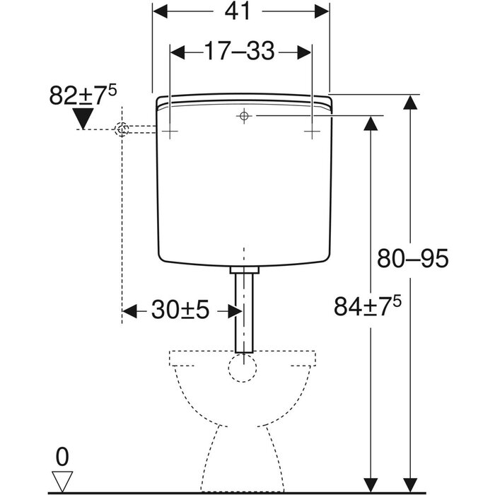 Réservoir WC - AP 140 - Geberit - Double débit - Semi bas-1