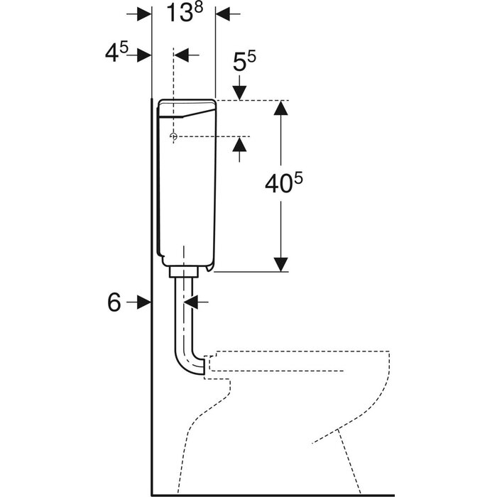 Réservoir WC - AP 140 - Geberit - Double débit - Semi bas-2