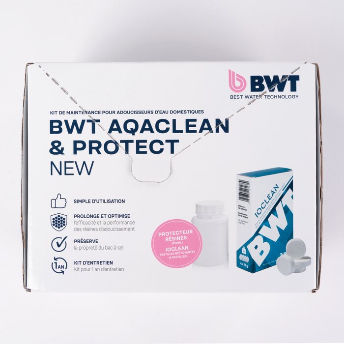 Pack entretien adoucisseur – BWT – AQACLEAN AND PROTECT NEW – Nettoyage et protection des résines-4