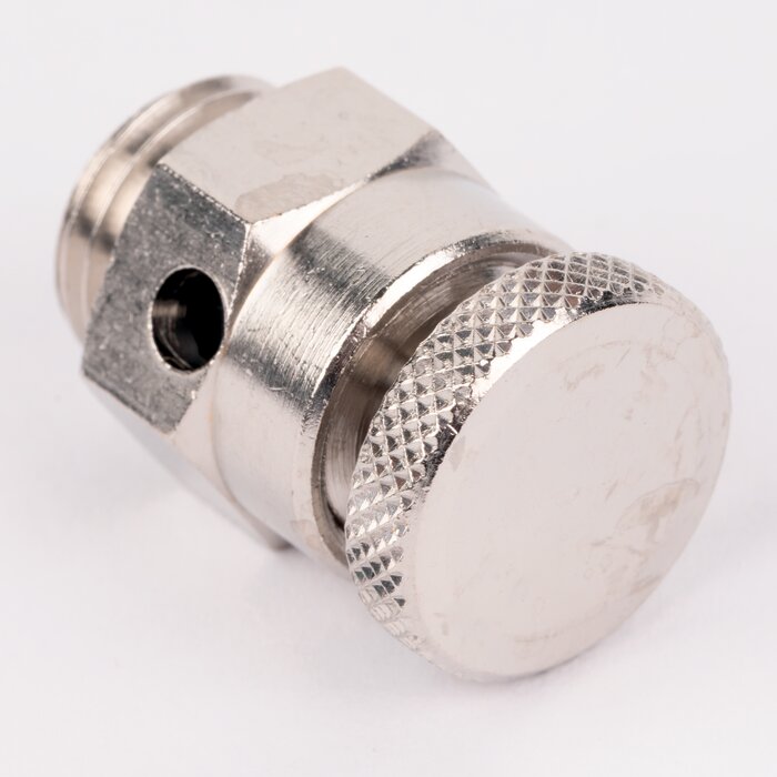 Robinet purgeur nickelé – M 1/4" – Poignée papillon-2