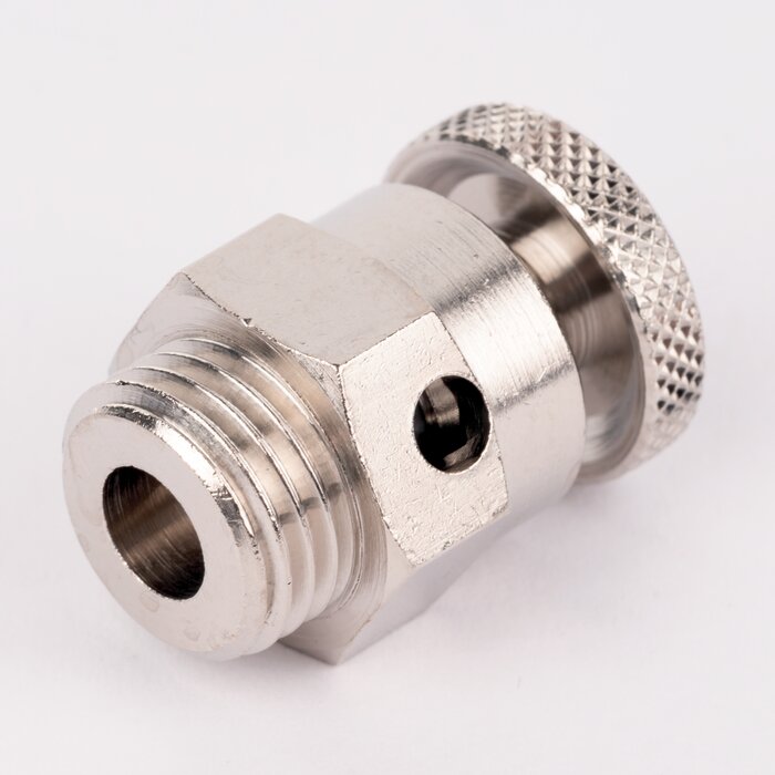 Robinet purgeur nickelé – M 1/4" – Poignée papillon-3