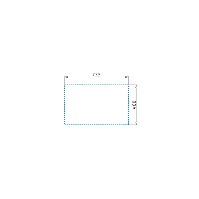 Evier inox - NORD INOX - 755x480 mm - Une cuve - Sans vidage-2