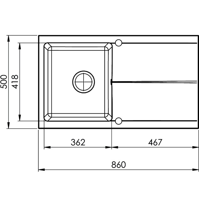 Evier - NORD INOX - Tecto - 1 cuve - BIO Composite-1