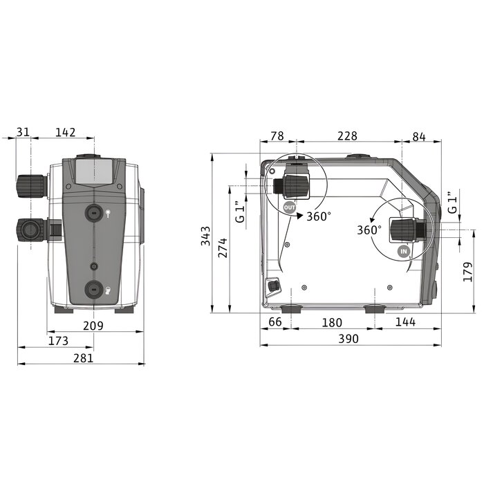 Raccord décalé de 12 mm - Delabie - M 1/2" - M 3/4"-1
