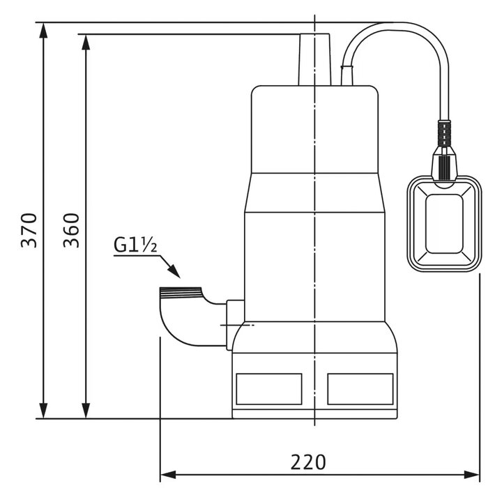 Pompe vide-cave - Initial Waste 14.9 - WILO - Puissance 900 W - Débit 14 m³/h-2