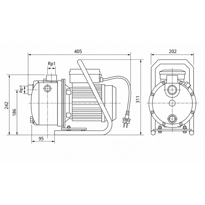 Pompe de surface auto-amorçante - WILO - FWJ-203-EM/3-2-1