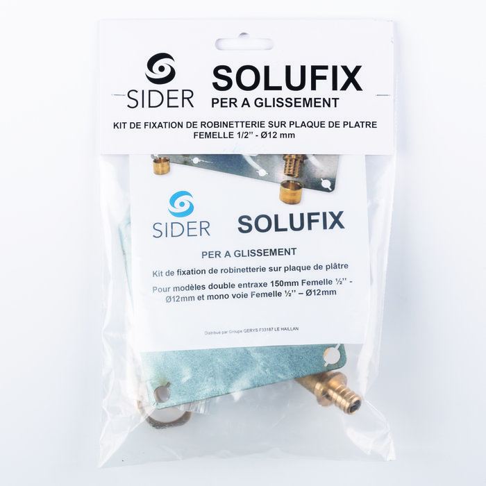 Sortie de cloison simple à glissement Solufix - Sider - PER Ø 12 mm - F 1/2"-5
