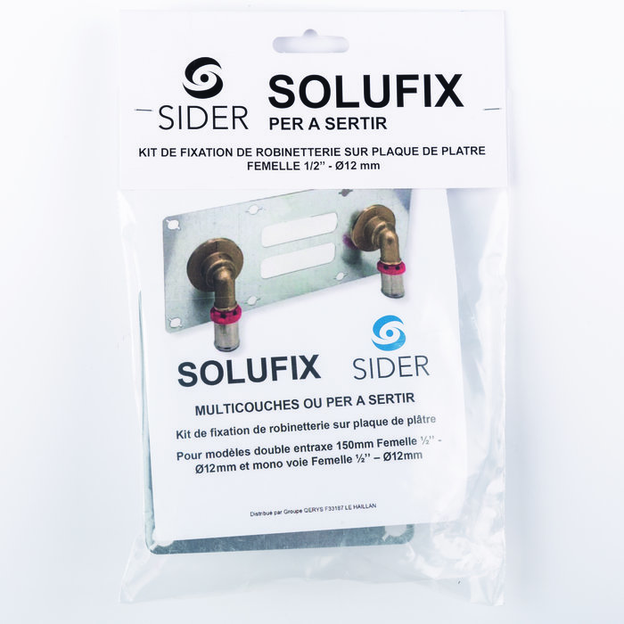 Sortie de cloison simple à sertir Solufix - Sider - PER Ø 12 mm - F1/2"-5
