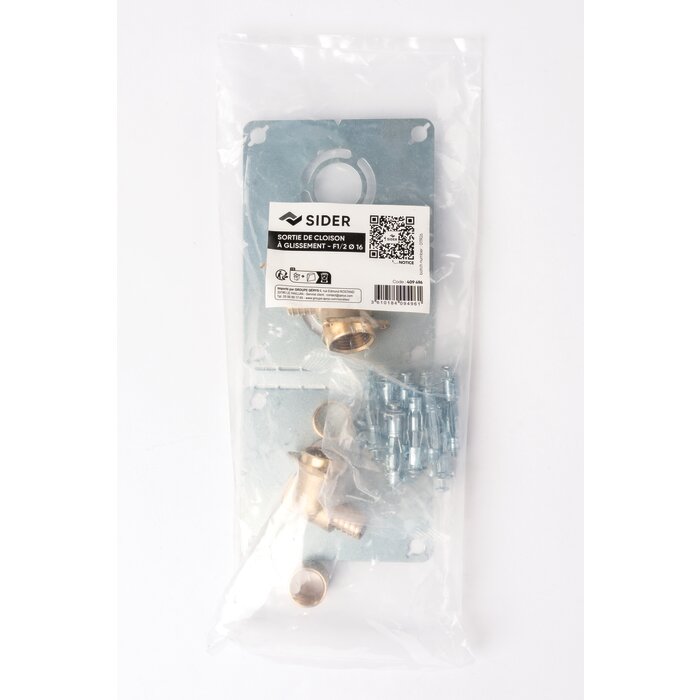 Sortie de cloison modulable - SIDER - Soluflex - A glissement - Ø16 mm - F1/2" -4