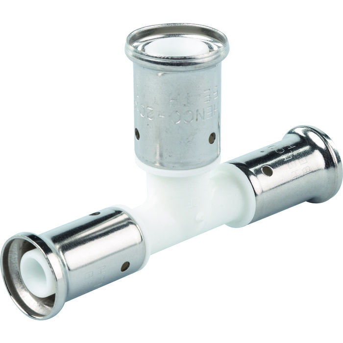 Té réduit multicouche PVDF - Henco - A sertir -2