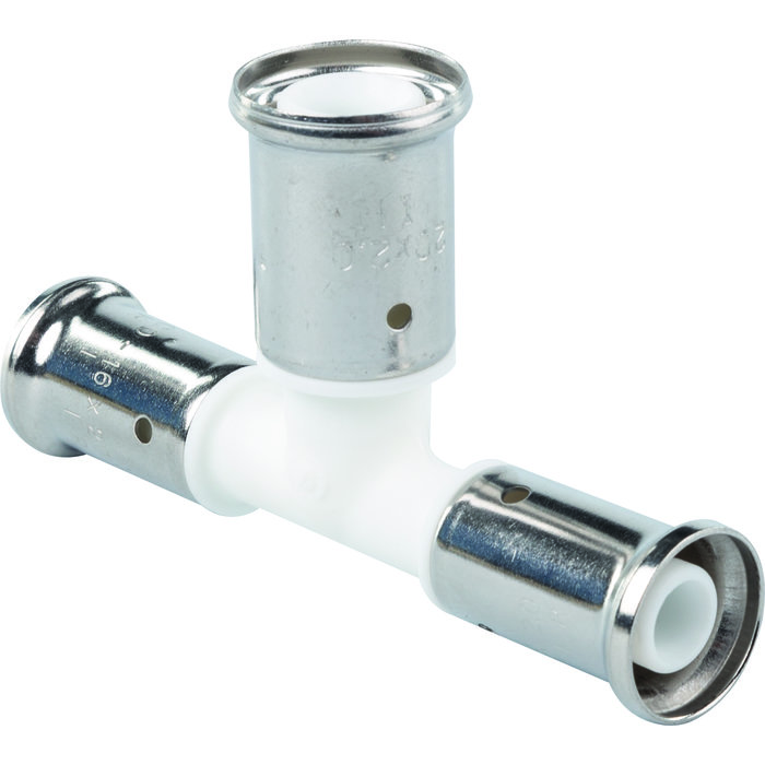 Té réduit multicouche PVDF - Henco - A sertir -3