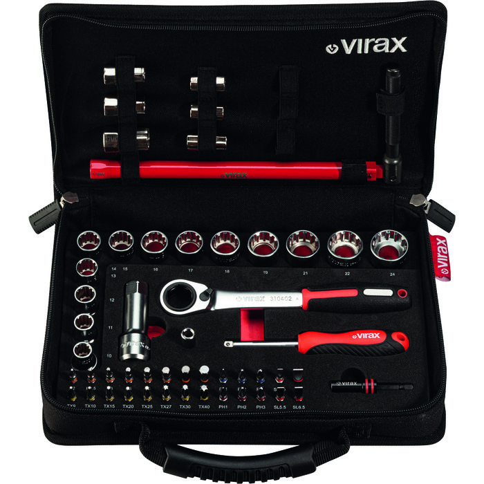 Coffret clé et douilles Plombi'Box 51 outils - Virax