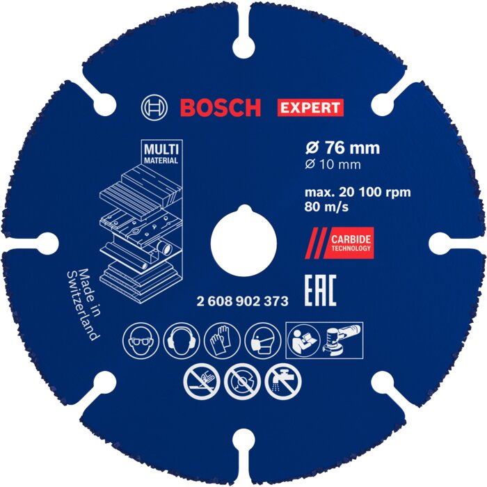 Disque à tronçonner carbure – BOSCH – EXPERT Multi Material – Ø 76 mm – Alésage 10 mm-1