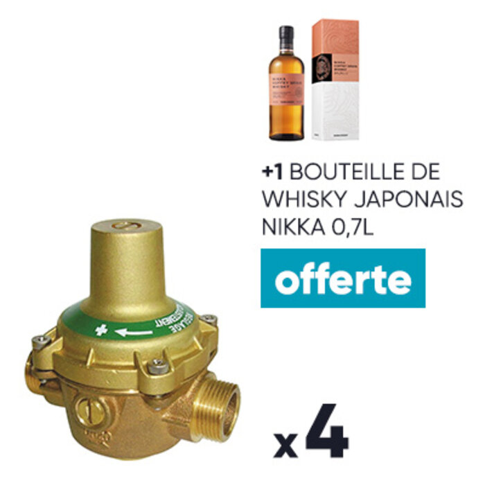 Réducteur de pression n°11 - Desbordes - Mâle / Mâle - 20X27 - Lot de 4 + 1 bouteille de whisky japonais Nikka OFFERTE