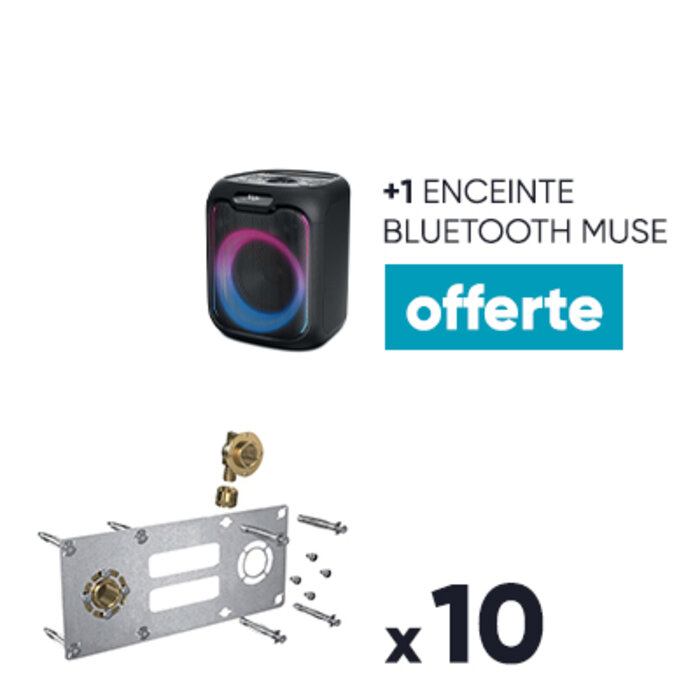 Lot de 10 sorties de cloison à glissement ROBIFIX + 1 Enceinte Bluetooth Muse OFFERTE-1
