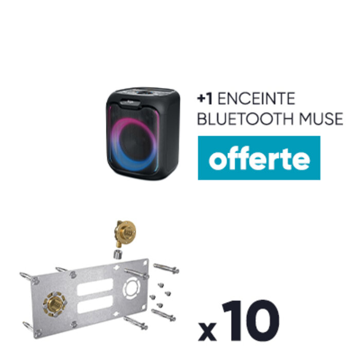 Lot de 10 sorties de cloison à sertir ROBIFIX + 1 Enceinte Bluetooth Muse OFFERTE-1