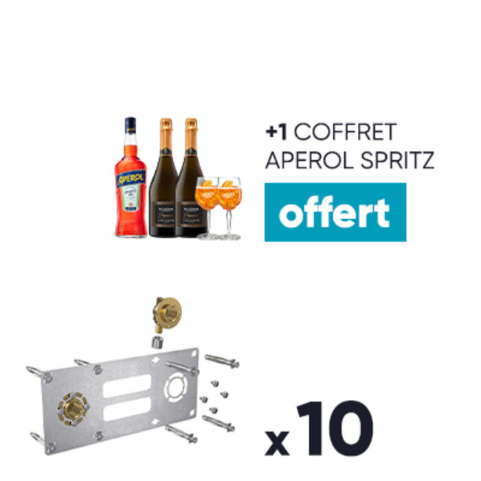 Lot de 10 sorties de cloison à sertir ROBIFIX  + 1 coffret APEROL SPRITZ  OFFERT