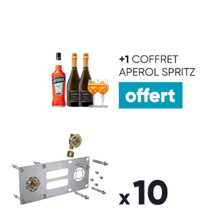 Lot de 10 sorties de cloison à sertir ROBIFIX  + 1 coffret APEROL SPRITZ  OFFERT-1