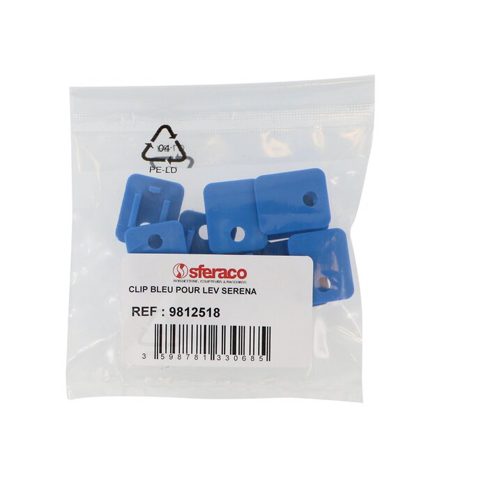 Clips bleus pour vanne à levier – SFERACO – Serena – Eau froide – Sachet de 10-3