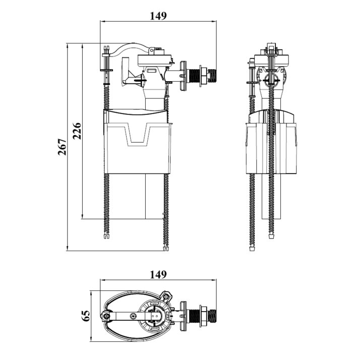 Robinet flotteur - SIDER - Robeco - Horizontal - Matière recyclé - 3/8"-1
