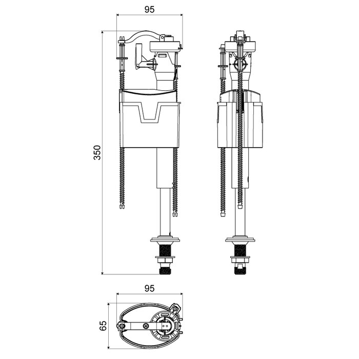 Robinet flotteur - SIDER - Robeco - Vertical - Matière recyclé - 3/8"-1