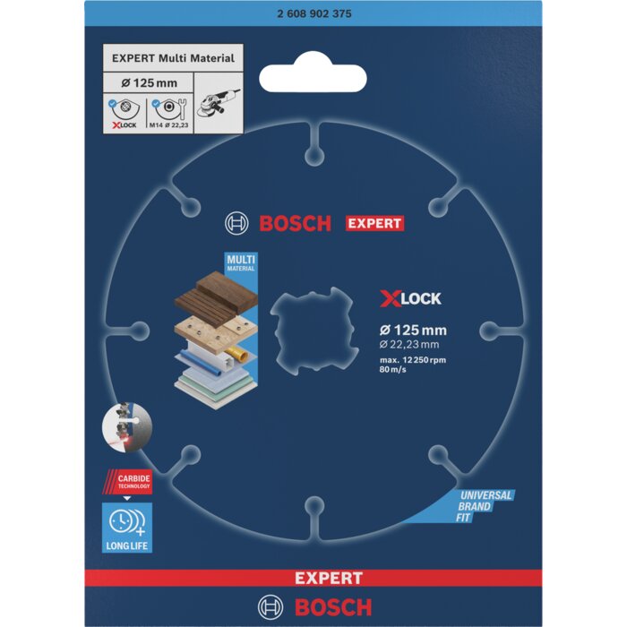 Disque à tronçonner carbure – BOSCH – EXPERT Multi Material – Ø125 – X-LOCK-2